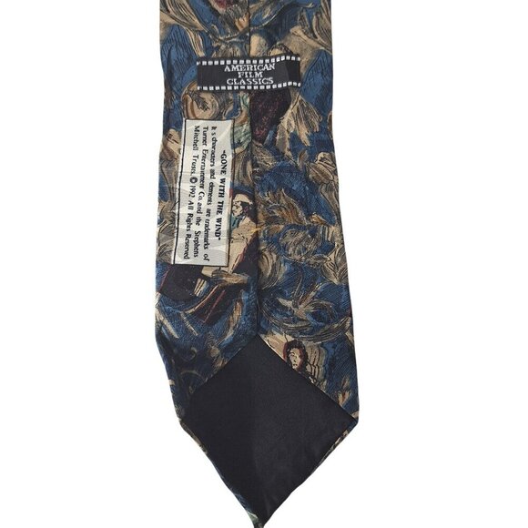 Vintage 1992 American Film Classics Gone With The Wind Novelty Silk Necktie - Picture 5 of 7